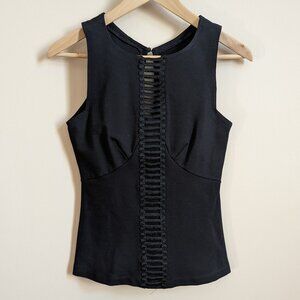 Yoana Baraschi XS Structured Sleeveless Top Black Club Work Trendy